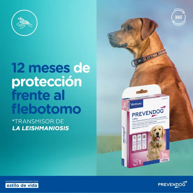 Virbac Prevendog Collier antiparasitaire 35 cm, 1 unité