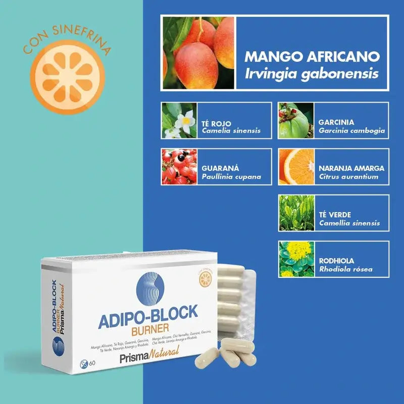 Prisma Natural Adipo Block Burner, 60 gélules