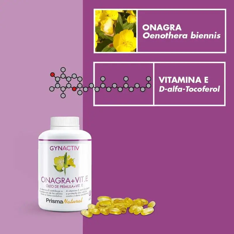 Prisma Natural Gynactiv Onagre + Vitamine E, 60 perles