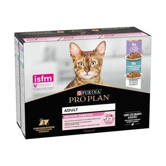 Pro Plan Feline Multi Enveloppe Delicate Fish Turkey 10X85Gr