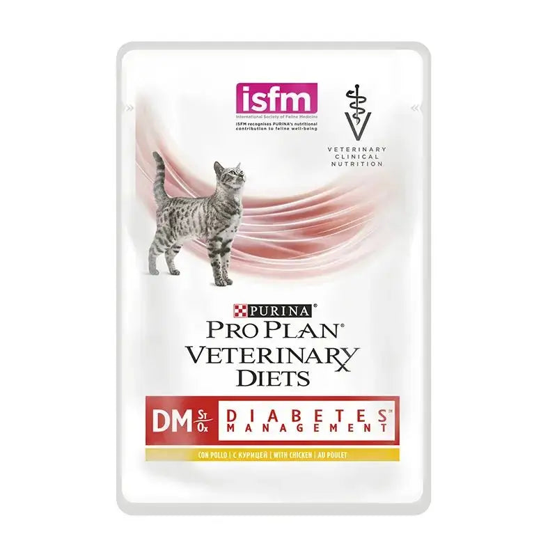 Pro Plan Vet Feline Dm Diabetic Pouch Box 10X85Gr