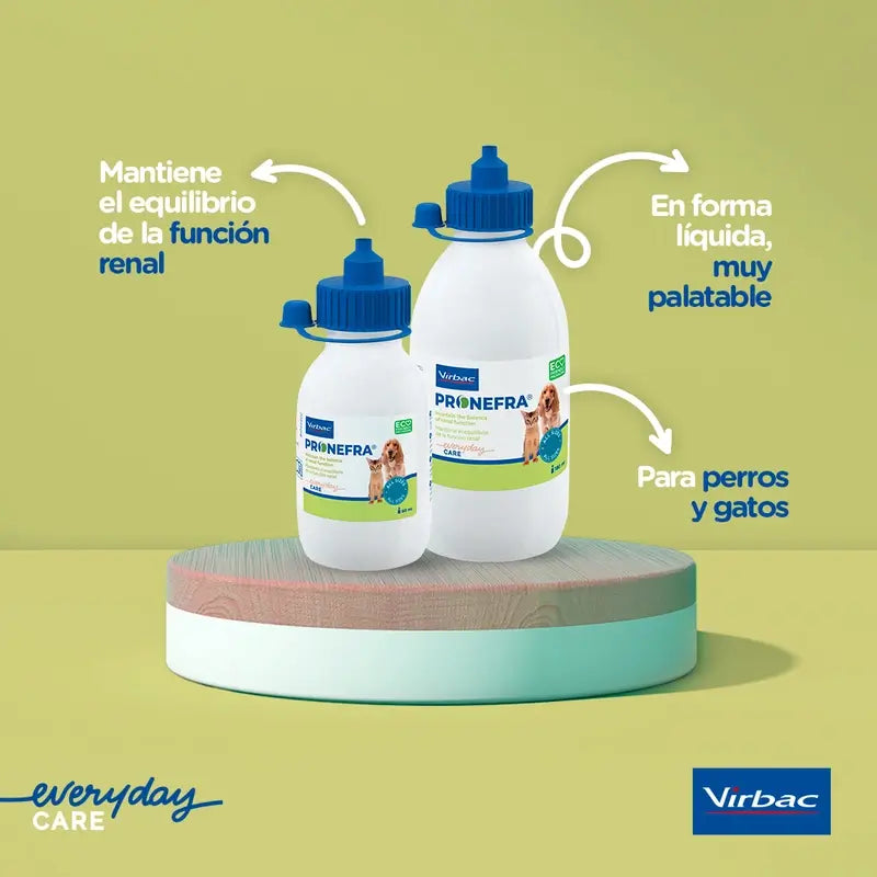 Virbac Pronefra Supplément rénal pour chiens et chats, 180 ml