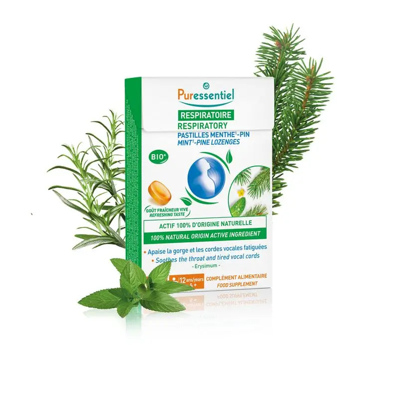 Puressentiel Pastilles pour la gorge Peppermint-Pin, 18 pièces