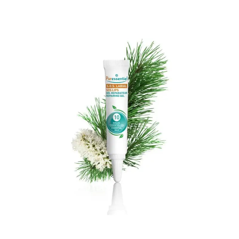 Puressentiel S.O.S Gel réparateur lèvres aux 10 huiles essentielles, 5 ml