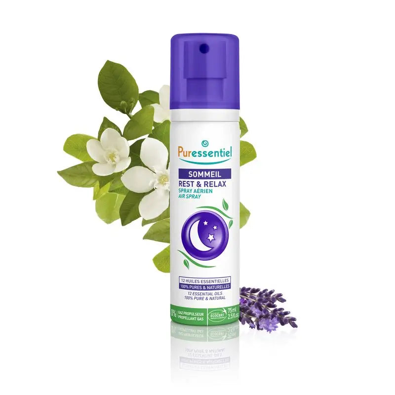 Puressentiel Spray d'ambiance sommeil et détente aux 12 huiles essentielles, 75 ml