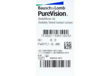 Lentilles mensuelles sphériques Purevision, 6 unités