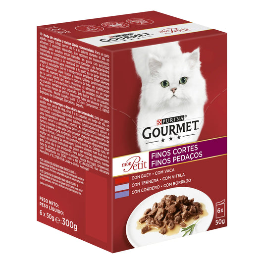 Purina Gourmet Mon Petit Meat Box 6X50Gr, wet cat food