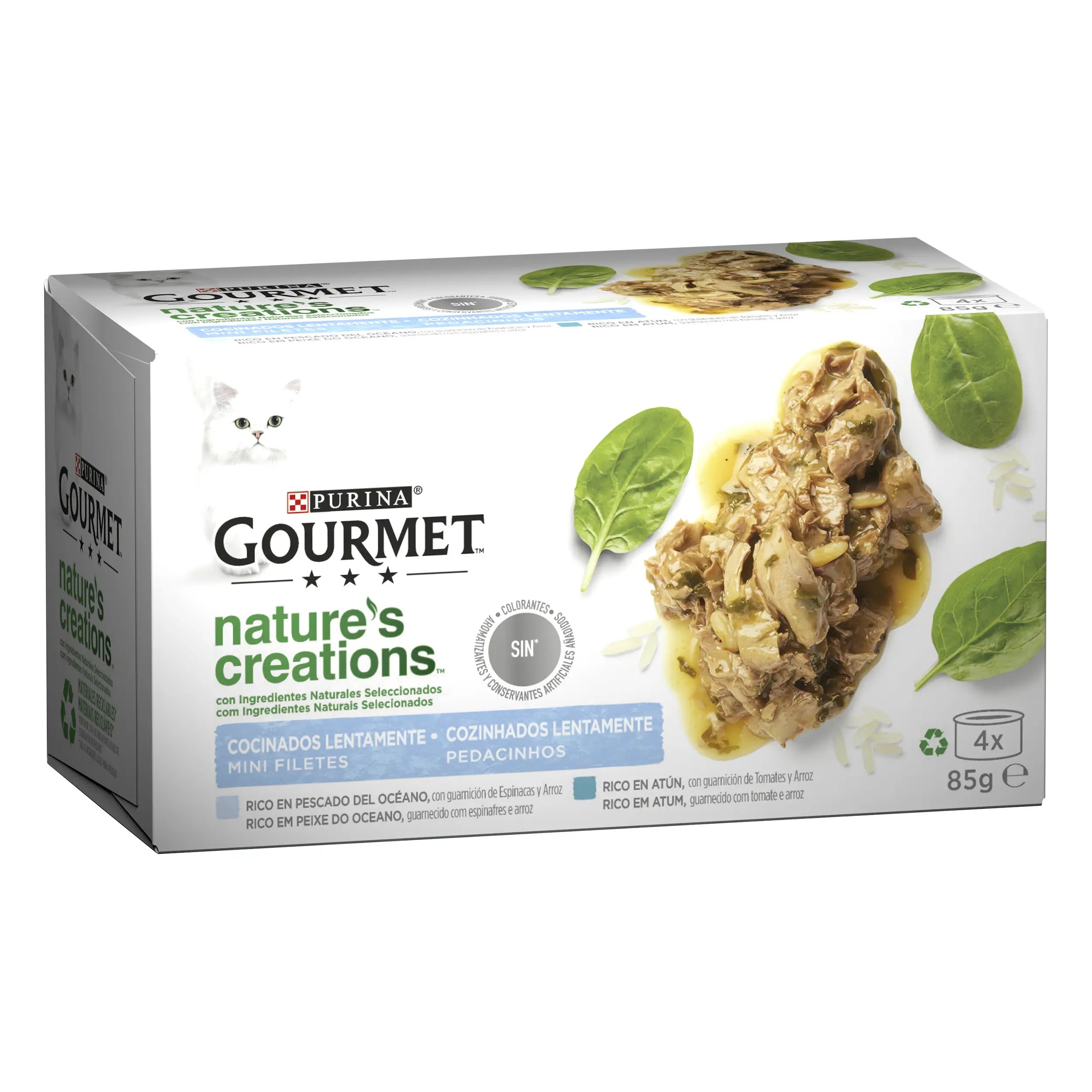Purina Gourmet Nature Fish Box 12X4X85Gr, wet food for cats