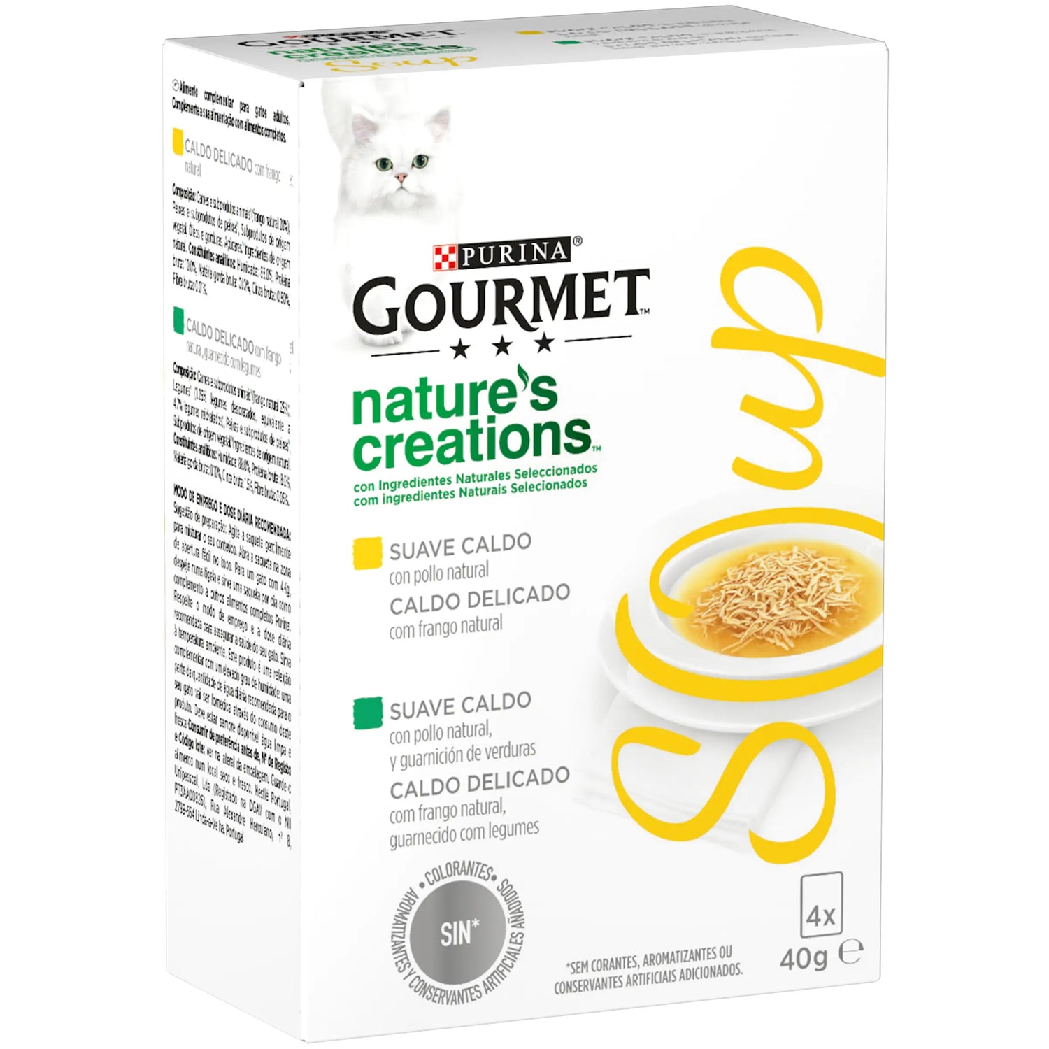 Purina Gourmet Soup Chicken Box 4X40Gr, wet food for cats