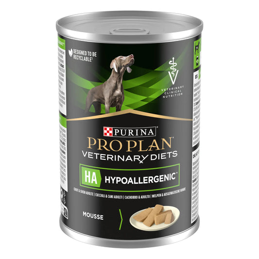 Purina Pro Plan Vet Canine Ha Hypoallergenic Mousse Box 12X400Gr, wet dog food