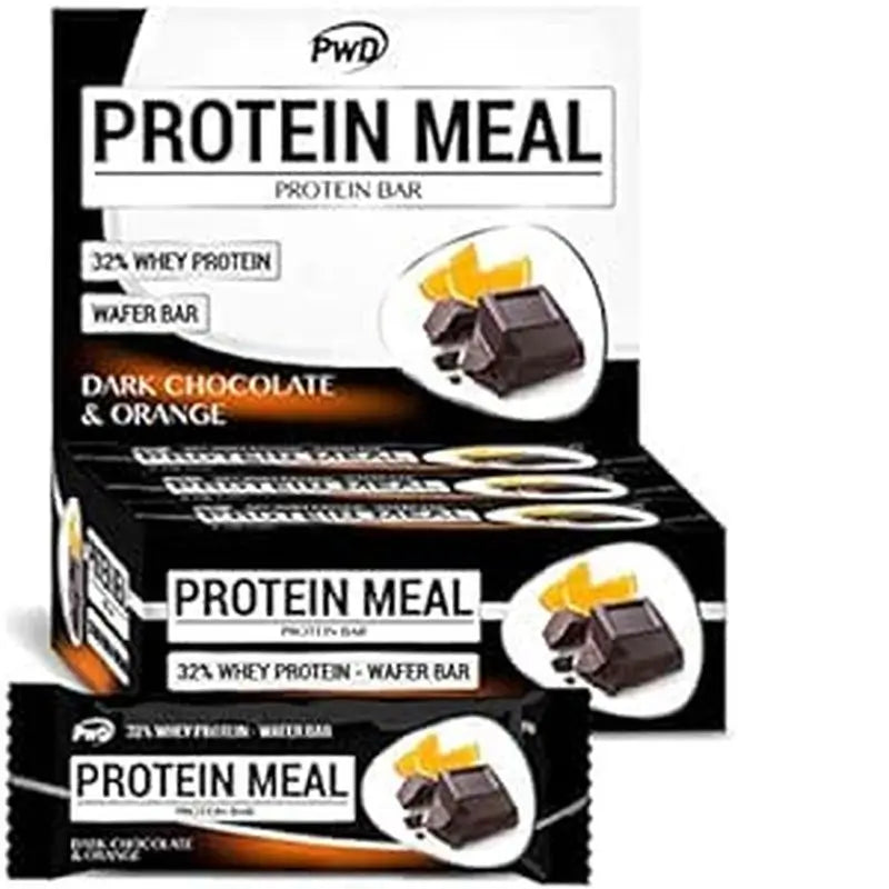 Pwd Protein Meal Dark Chocolate & Naanja Barrita 35 G 12 Unids