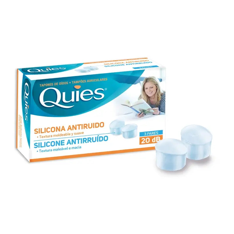Bouchons d'oreille anti-bruit en silicone Quies 6 bouchons d'oreille