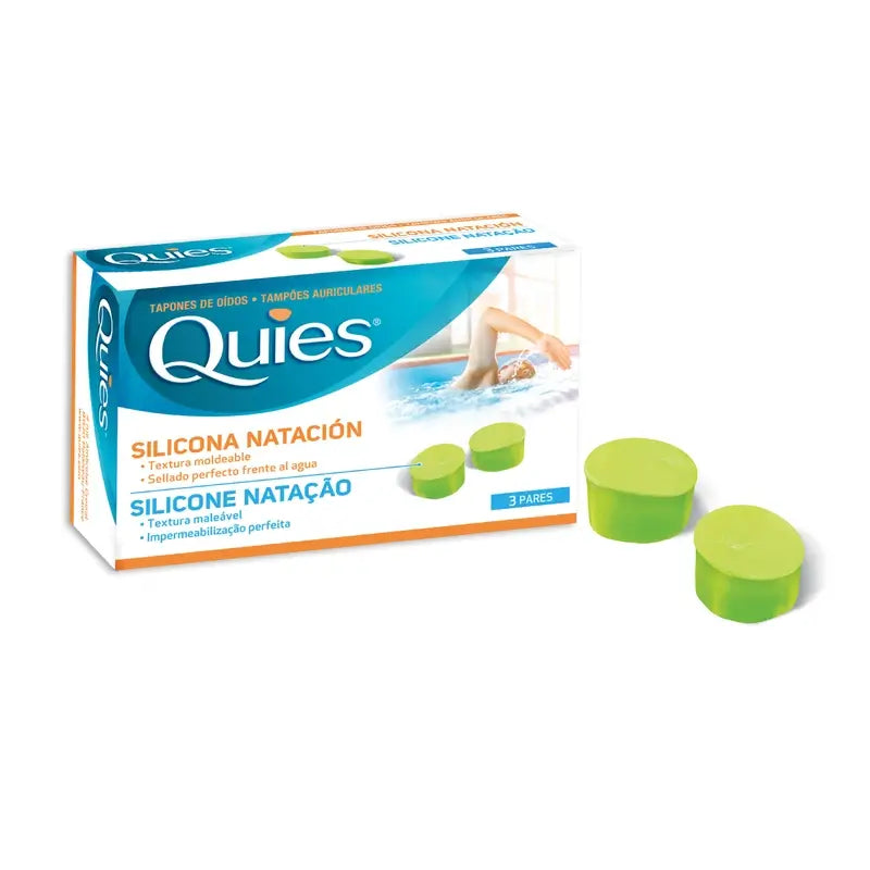 Quies Silicone Swimming Plugs Adult 6 Plugs.