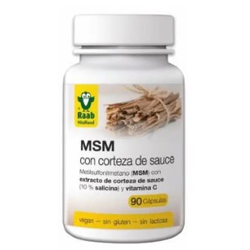 Raab Vitalfood Msm With Willow Bark 630Mg 90Caps Sg Vegan