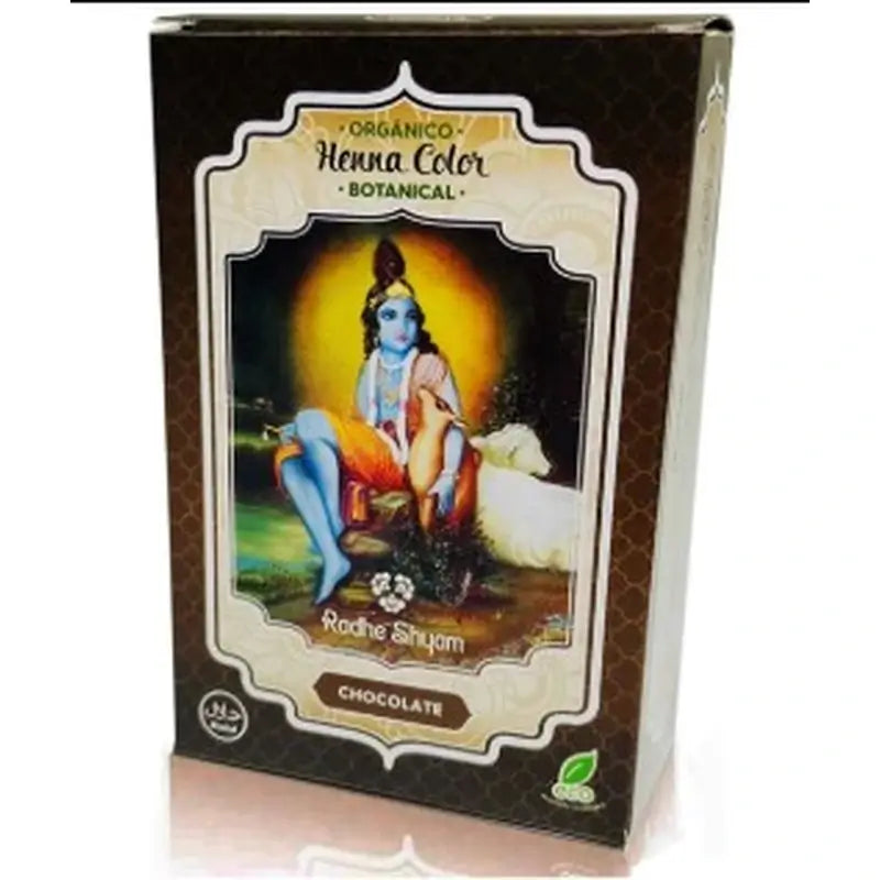 Radhe Shyam Henné en poudre Chocolate Botanical , 100 gr