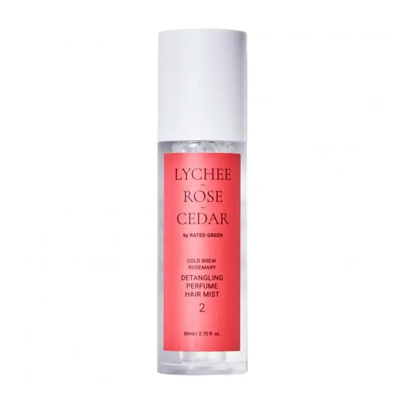 Rated Green Parfum démêlant Brume capillaire 02 (litchi-rose-cèdre) , 80 ml