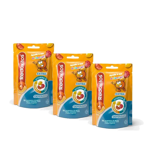 Redoxon Redoxitos Extra Défenses +4 ans, lot de 3 x 25 bonbons gélifiés