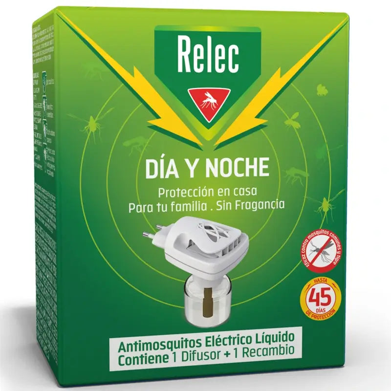 Relec Day & Night Diffuseur électrique anti-moustiques et liquide anti-moustiques, 35 ml