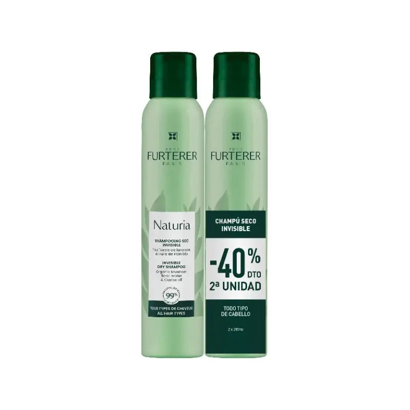 DUO Naturia Shampooing sec invisible 2 x 200 ml, 40 % de réduction sur la 2e unité