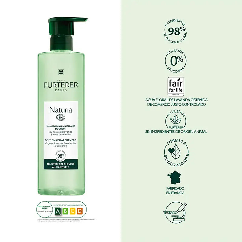 Rene Furterer Naturia Shampooing équilibrant extra doux, 400 ml