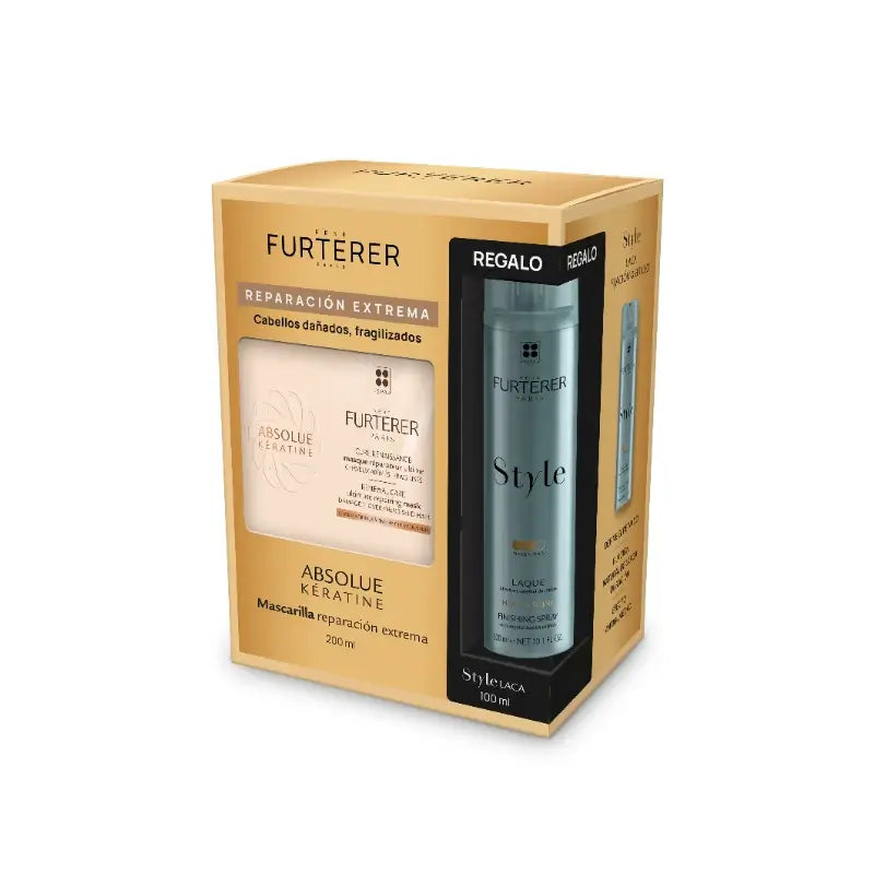 René Furterer Rf Pack Abs Masque à la kératine 200 ml + Laque Style 100 ml