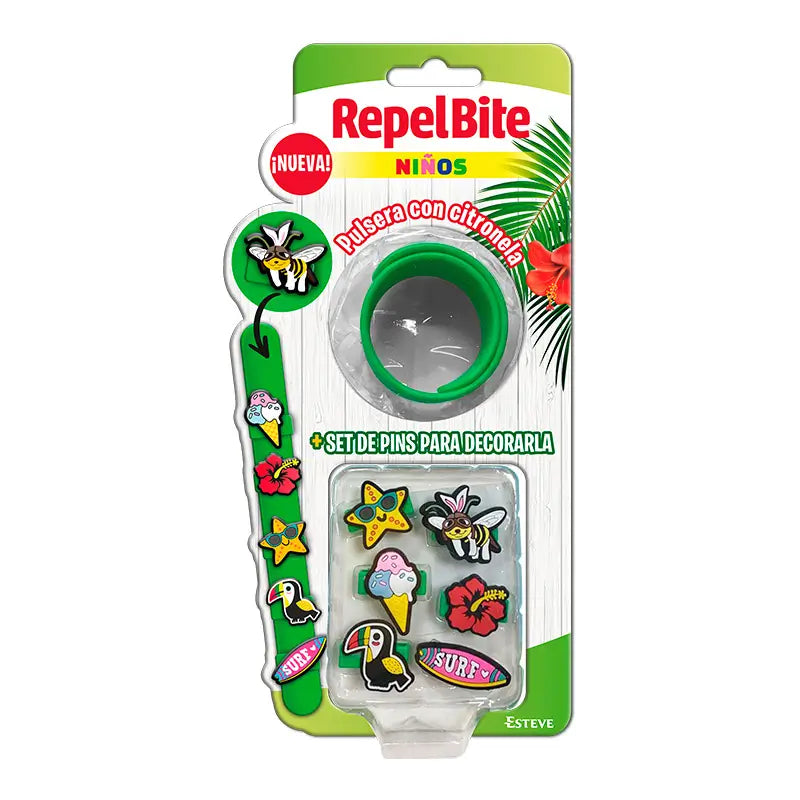 Repel Bite Custom Mosquito Repellent Bracelet for Children (Green)