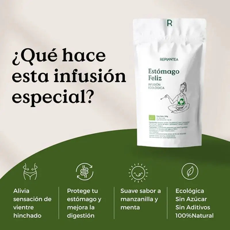 Replantea Infusion pour un estomac heureux Bio, 100 g