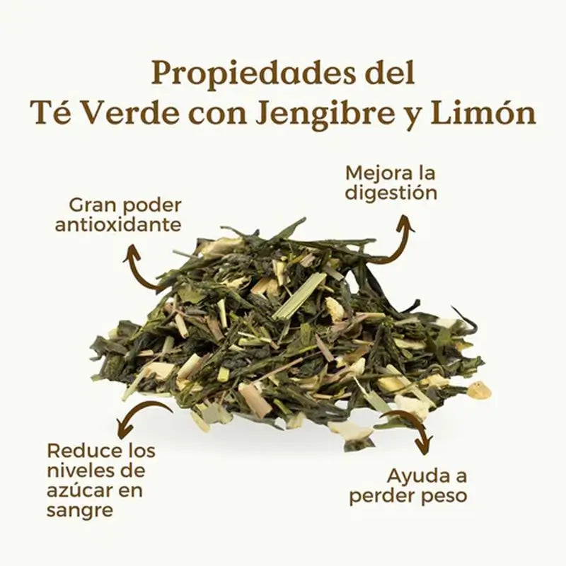 Replantea Thé vert au gingembre et au citron Bio, 100 g