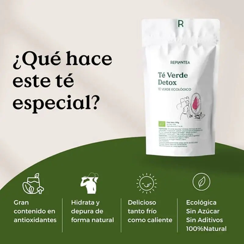 Replantea Thé vert bio Detox, 100 g