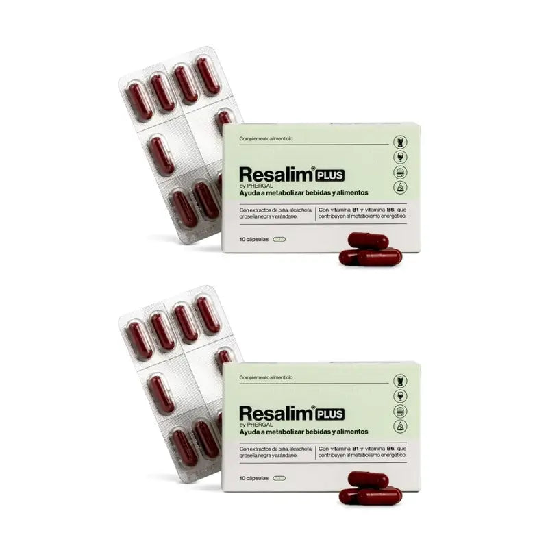 Resalim Plus Supplément Alimentaire Boisson Alimentaire Boisson Métabolisante, 2X10 Comprimés