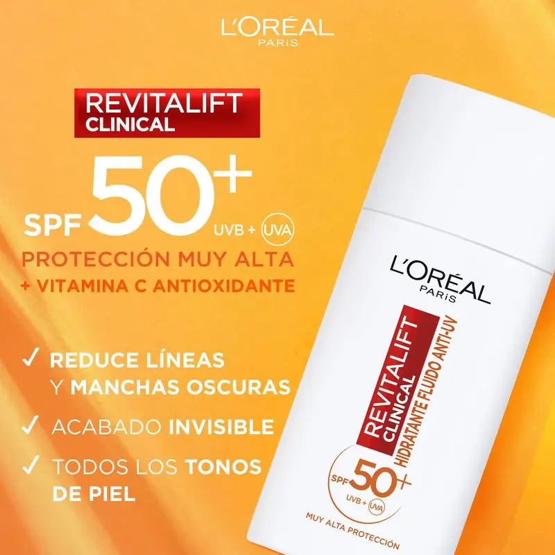 L'Oréal Paris Revitalift Clinical Anti-Uv Fluide Hydratant Quotidien à la Vitamine C