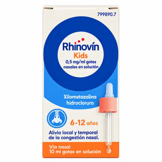 Rhinovin Infantil 0,5 mg/ ml Solution pour gouttes nasales 1 flacon de 10 ml