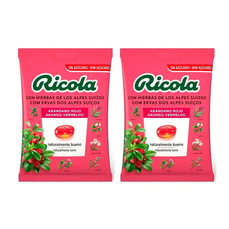 Ricola Blueberry Saz Bag, paquet de 2 x 70 grammes