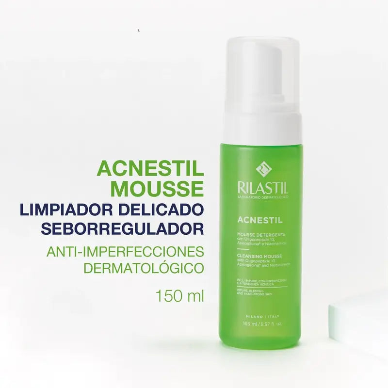 Rilastil Acnestil Mousse nettoyante séborégulatrice 150 Ml