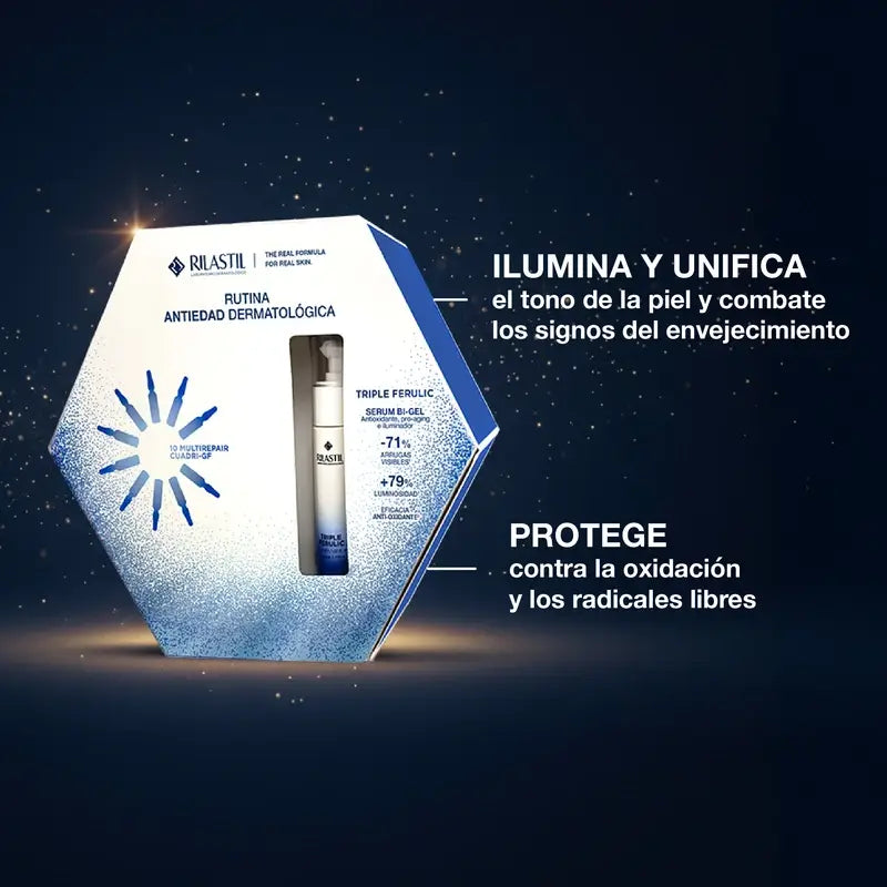 Rilastil Radiance Christmas Pack, 30 ml + 10 ampoules x 1,5 ml