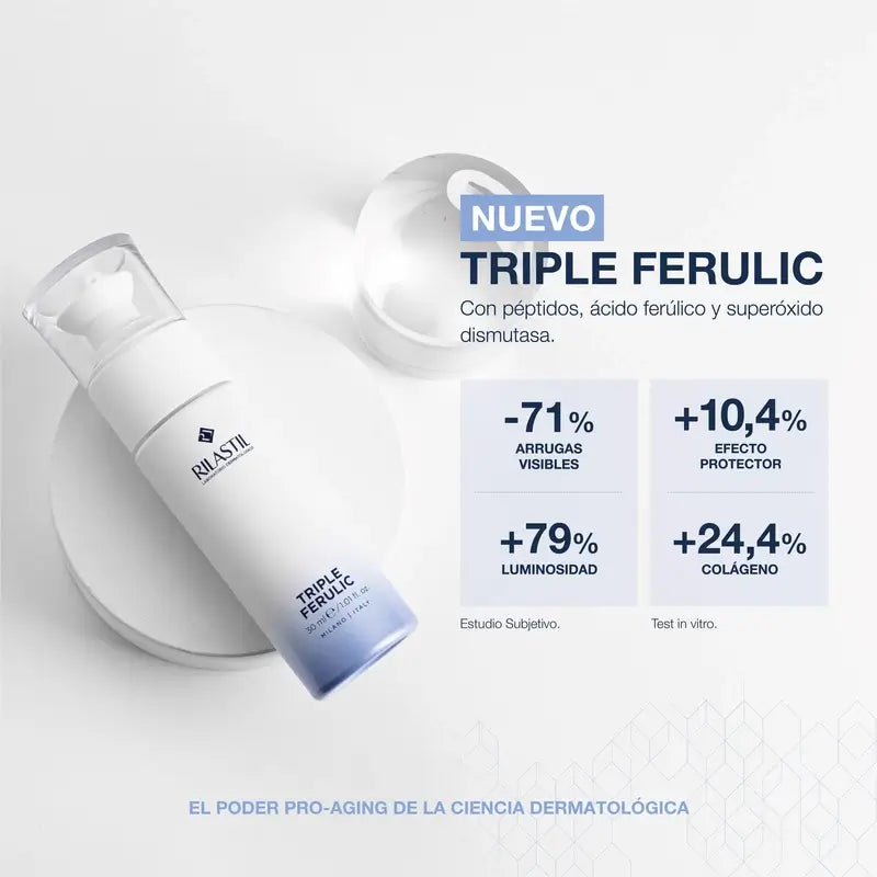 Rilastil Triple Ferulic Sérum anti-âge, antioxydant et éclaircissant, 30 ml
