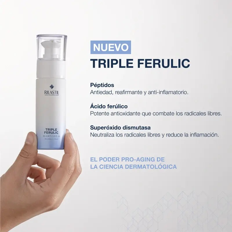 Rilastil Triple Ferulic Sérum anti-âge, antioxydant et éclaircissant, 30 ml