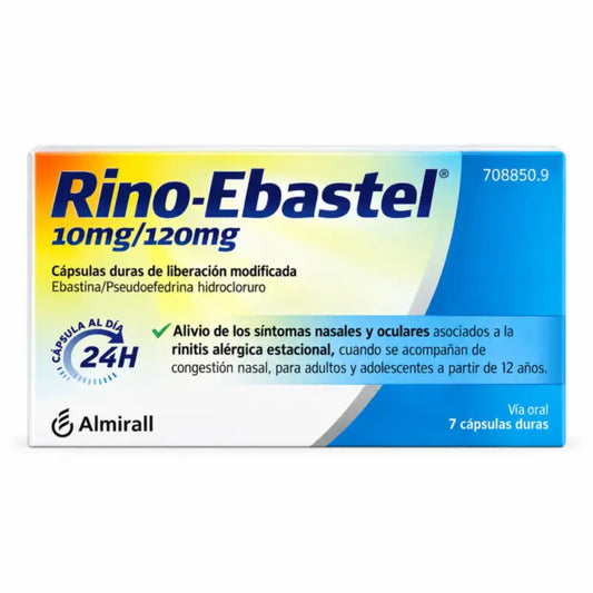 Ebastel Rhino 10 mg/120 mg 7 Capsules