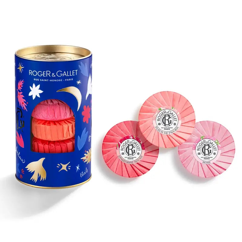 Roger & Gallet Wellness Soap Box : Fleur De Figuier - Gingembre Rouge - Rose, 3 pcs.