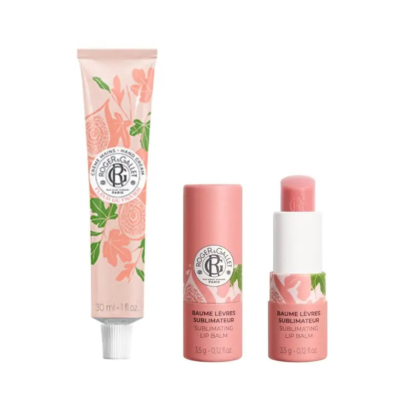 Roger & Gallet Fleur De Figuier Crème pour les mains + Baume à lèvres