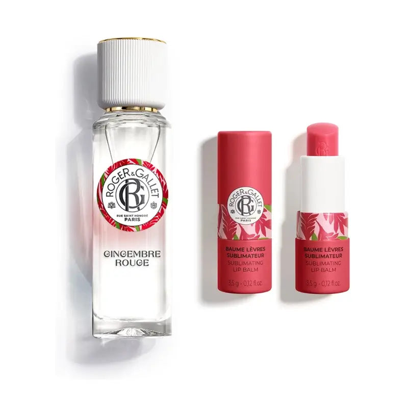Roger & Gallet Gingembre Rouge Lip Balm + Wellness Scented Water Pack