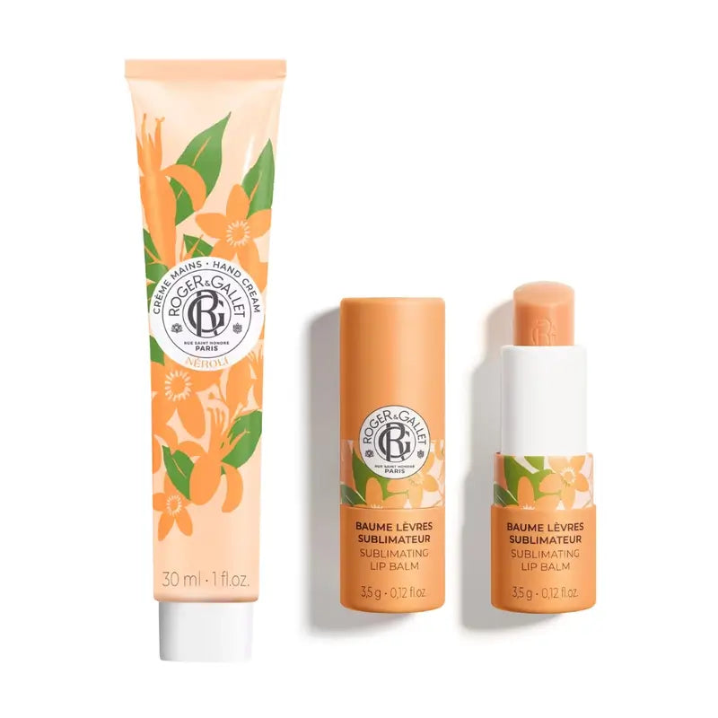 Roger & Gallet Crème pour les mains au néroli + Baume à lèvres à la vanille