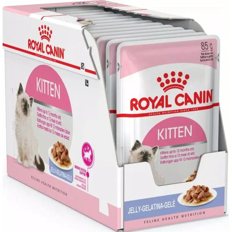 Royal Canin Kitten Sterilised Pouch Gelatine Box 12X85Gr, wet cat food