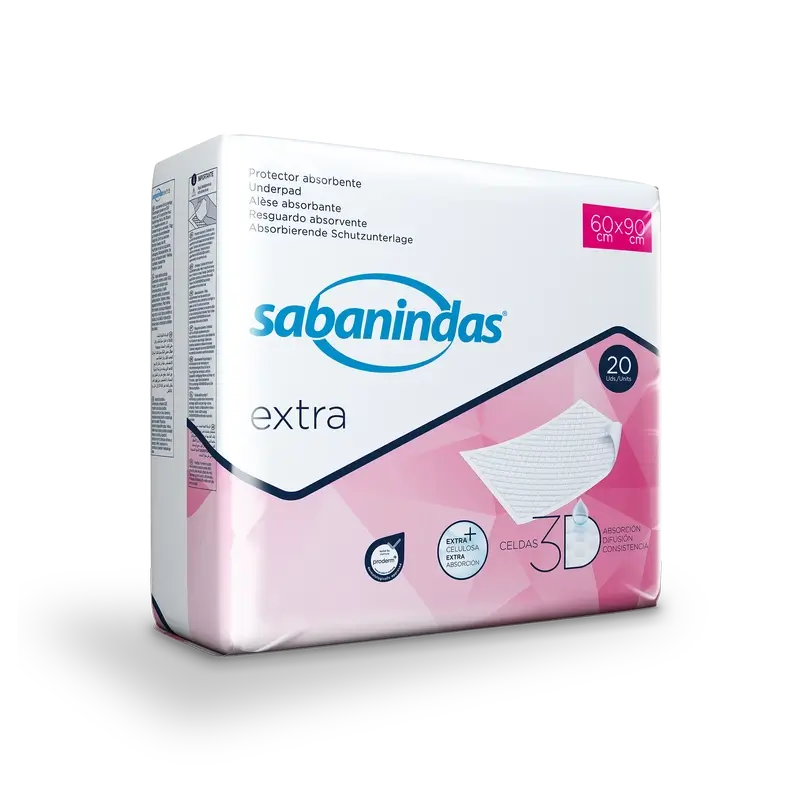 Sabanindas Coussinet Extra Absorbant Maxi 60 X 90 Cm. 20 pièces