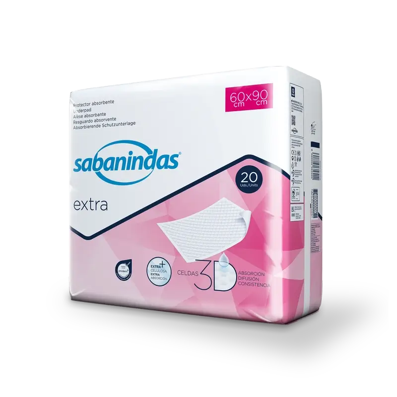 Sabanindas Coussinet Extra Absorbant Maxi 60 X 90 Cm. 20 pièces
