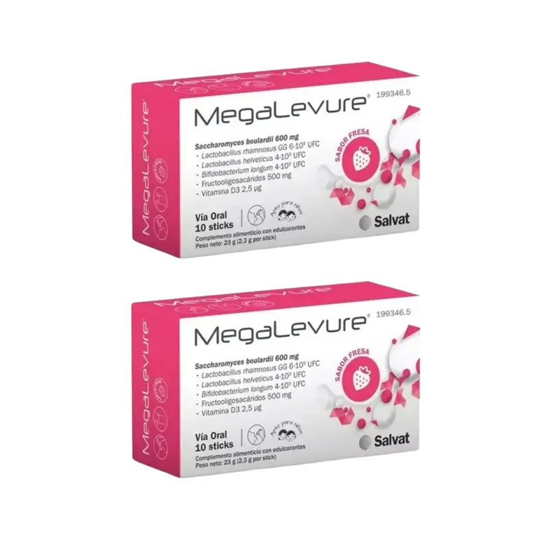 Salvat Megalevure Fraise, 2X10 bâtons