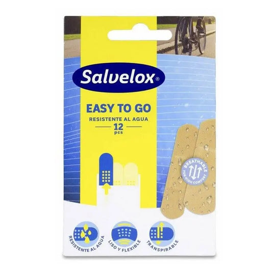 Salvelox Easy To Go, 12 Plastic Plastics Dressings Flesh