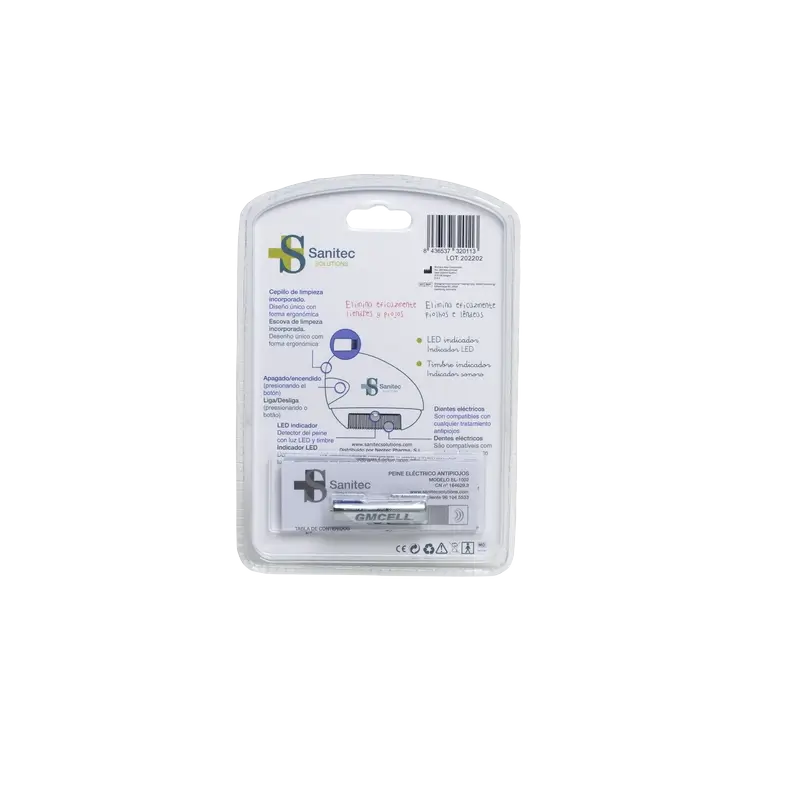 Peigne électrique anti-poux Sanitec, 1 pièce