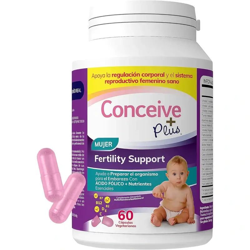 Sasmar Conceive Plus Female Fertility Support, 60 Capsules