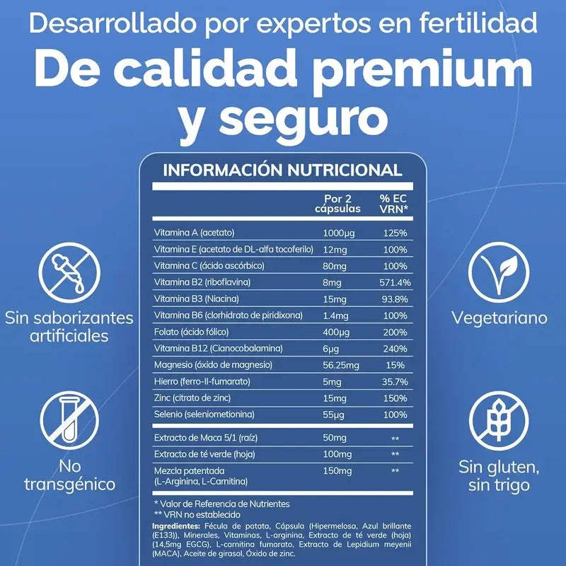 Sasmar Conceive Plus Soutien à la Fertilité Masculine, 60 Capsules